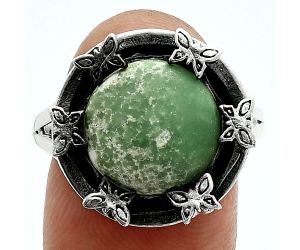 Butterfly - Utah Variscite Ring size-9.5 EXR06316 R-1716, 12x12 mm