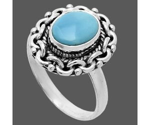 Sleeping Beauty Turquoise Ring size-8 EXR06324 R-1667, 7x9 mm