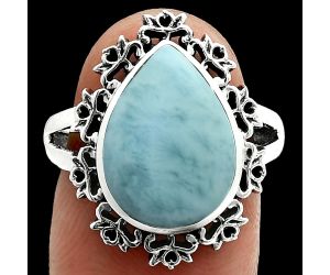 Larimar (Dominican Republic) Ring size-7 EXR06353 R-1114, 10x14 mm