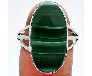 Malachite Eye Ring size-9 EXR06364 R-1003, 11x22 mm