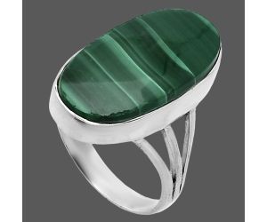 Malachite Eye Ring size-9 EXR06364 R-1003, 11x22 mm