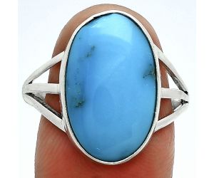 Natural Turquoise Morenci Mine Ring size-10 EXR06365 R-1003, 12x18 mm