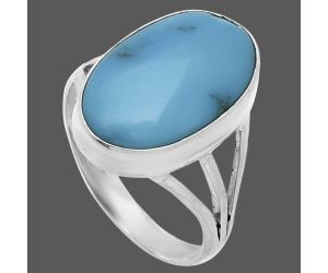 Natural Turquoise Morenci Mine Ring size-10 EXR06365 R-1003, 12x18 mm