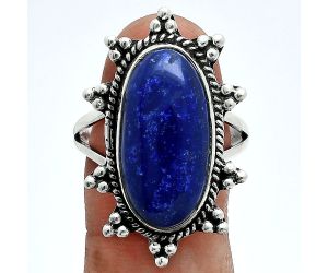 Lapis Lazuli Ring size-9.5 EXR06366 R-1234, 11x21 mm