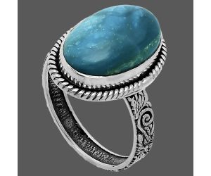 Peruvian Opalina Ring size-10 EXR06368 R-1067, 12x17 mm