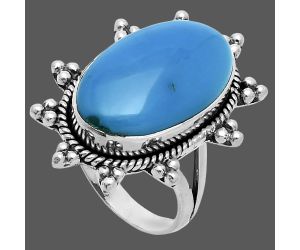 Sleeping Beauty Turquoise Ring size-8 EXR06369 R-1234, 12x20 mm