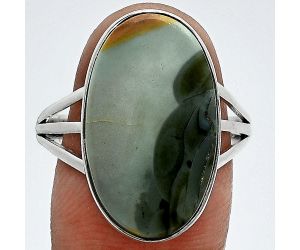 Polygram Jasper Ring size-9.5 EXR06370 R-1003, 12x21 mm