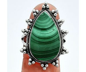 Malachite Eye Ring size-9.5 EXR06372 R-1234, 14x22 mm