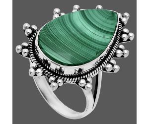 Malachite Eye Ring size-9.5 EXR06372 R-1234, 14x22 mm