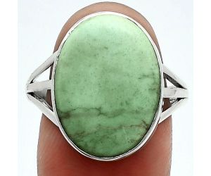 Utah Variscite Ring size-9.5 EXR06377 R-1003, 13x18 mm