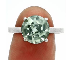 Prasiolite (Green Amethyst) Ring size-9 EXR06380 R-1019, 10x10 mm