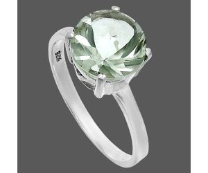 Prasiolite (Green Amethyst) Ring size-9 EXR06380 R-1019, 10x10 mm