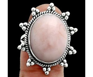 Pink Opal Ring size-7 EXR06383 R-1234, 14x18 mm