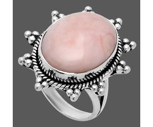 Pink Opal Ring size-7 EXR06383 R-1234, 14x18 mm