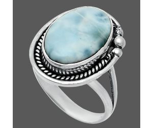 Larimar (Dominican Republic) Ring size-9 EXR06390 R-1148, 11x16 mm