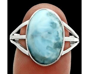 Larimar (Dominican Republic) Ring size-9.5 EXR06391 R-1003, 11x16 mm