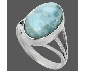 Larimar (Dominican Republic) Ring size-9.5 EXR06391 R-1003, 11x16 mm