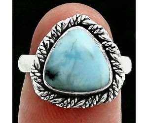 Larimar (Dominican Republic) Ring size-7 EXR06393 R-1013, 10x10 mm