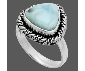 Larimar (Dominican Republic) Ring size-7 EXR06393 R-1013, 10x10 mm