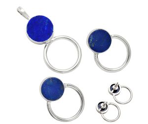 Lapis Lazuli Pendant Earrings Set EXT01033 T-1012, 12x12 mm