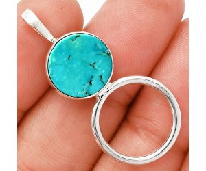 Natural Rare Turquoise Nevada Aztec Mt Pendant Earrings Set EXT01071 T-1012, 12x12 mm