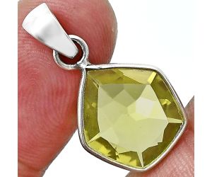 Lemon Quartz Pendant Earrings Set EXT01227 T-1015, 13x14 mm