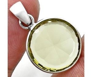 Lemon Quartz Pendant Earrings Set EXT01231 T-1015, 16x16 mm