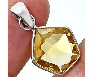 Citrine Pendant Earrings Set EXT01235 T-1015, 13x14 mm