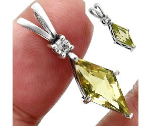 Green Gold and Moissanite Pendant Earrings Set EXT01264 T-1016, 7x16 mm