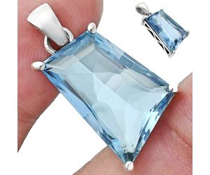 Sky Blue Topaz Pendant Earrings Set EXT01276 T-1017, 14x21 mm