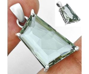 Prasiolite (Green Amethyst) Pendant Earrings Set EXT01337 T-1017, 14x21 mm