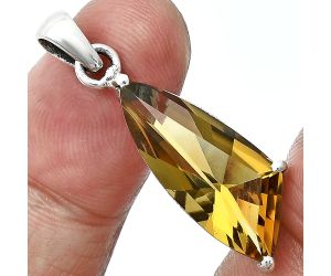 Whiskey Quartz Pendant Earrings Set EXT01366 T-1017, 9x24 mm