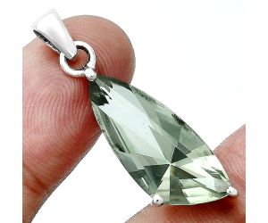 Prasiolite (Green Amethyst) Pendant Earrings Set EXT01411 T-1017, 9x24 mm