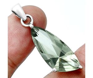 Prasiolite (Green Amethyst) Pendant Earrings Set EXT01412 T-1017, 9x24 mm