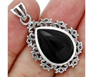 Black Onyx Pendant Earrings Set EXT01433 T-1018, 13x18 mm