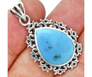 Natural Turquoise Morenci Mine Pendant Earrings Set EXT01445 T-1018, 13x18 mm