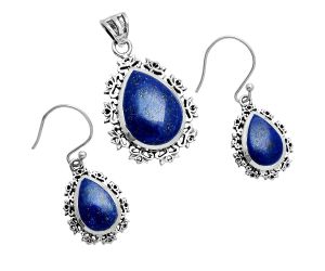 Lapis Lazuli Pendant Earrings Set EXT01446 T-1018, 13x18 mm