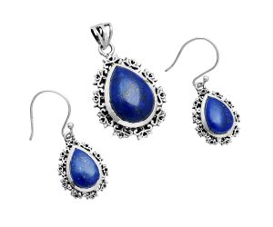 Lapis Lazuli Pendant Earrings Set EXT01447 T-1018, 13x18 mm