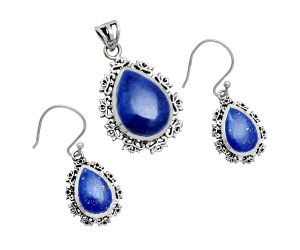 Lapis Lazuli Pendant Earrings Set EXT01450 T-1018, 13x18 mm