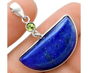 Lapis Lazuli and Peridot Pendant Earrings Set EXT01542 T-1010, 15x30 mm