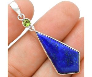 Lapis Lazuli and Peridot Pendant Earrings Set EXT01543 T-1010, 14x29 mm