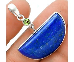 Lapis Lazuli and Peridot Pendant Earrings Set EXT01544 T-1010, 15x30 mm