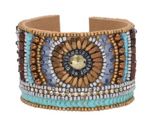 Wholesale Handmade Colorful Bohemian Boho Seed Bead Loom Bracelet, Ethnic Large Cuff Bracelets For Women FBR1010