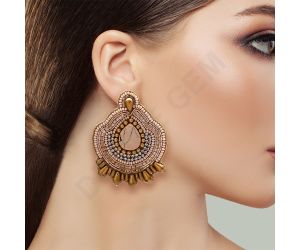 Wholesale Handmade Colorful Beaded Earrings,Hoop Dangle Earrings, Bohemia Drops Earrings, Tassel Earrings FER1024