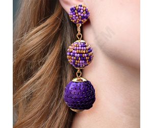 Wholesale Handmade Colorful Beaded Earrings,Hoop Dangle Earrings, Bohemia Drops Earrings, Tassel Earrings FER1028