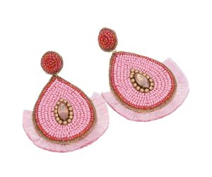Wholesale Handmade Colorful Beaded Earrings,Hoop Dangle Earrings, Bohemia Drops Earrings, Tassel Earrings FER1032
