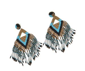 Wholesale Handmade Colorful Beaded Earrings,Seed Bead,Hoop Dangle Earrings, Bohemia,Tassel Earrings FER1038