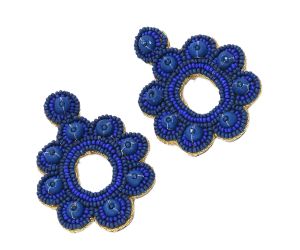 Wholesale Handmade Colorful Beaded Earrings,Seed Bead,Hoop Dangle Earrings, Bohemia,Tassel Earrings FER1040