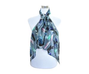 Wholesale Premium and Soft Quality Printed Scarf 100% Tabby Silk Lightweight MSL203
