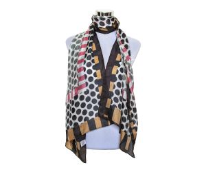 Wholesale Premium and Soft Quality Printed Scarf 100% Tabby Silk Lightweight MSL208